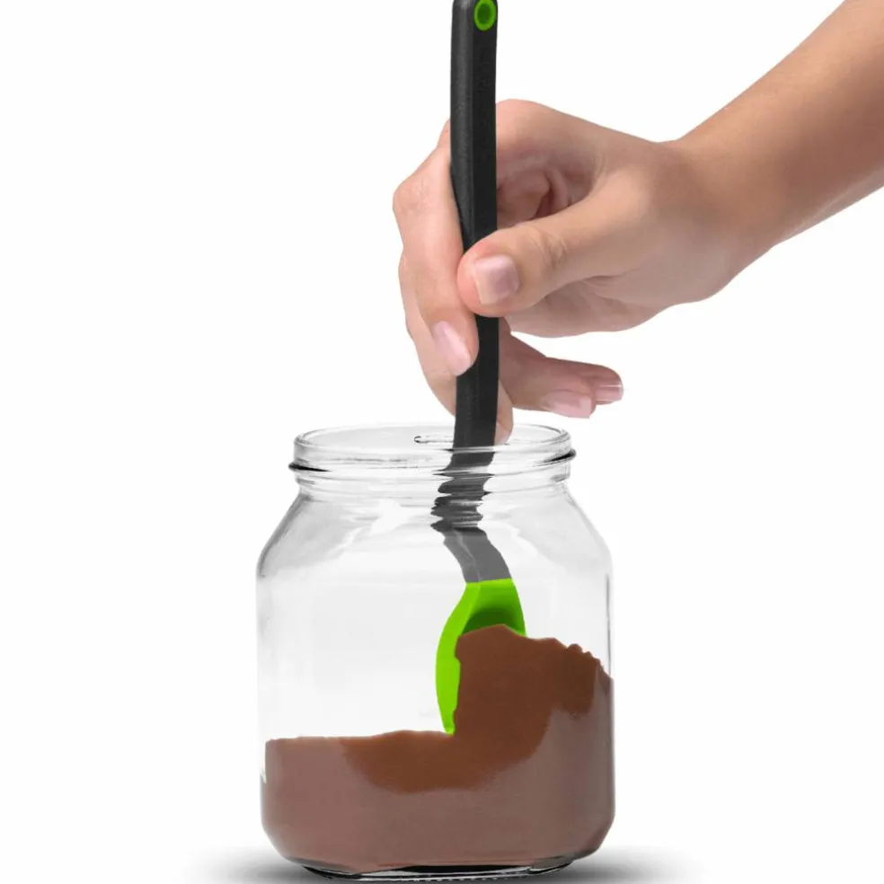 Mini Supoon skedformad slickepott, svart/blå