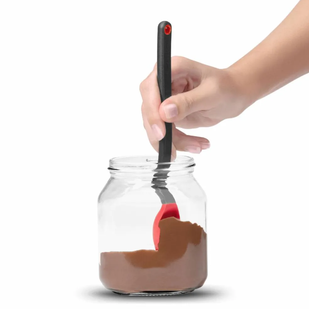 Mini Supoon skedformad slickepott, svart/blå