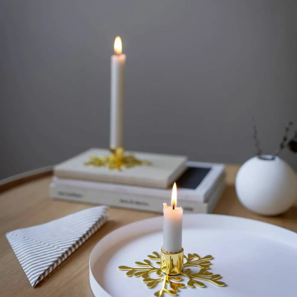 Mistletoe ljusstake, mässing