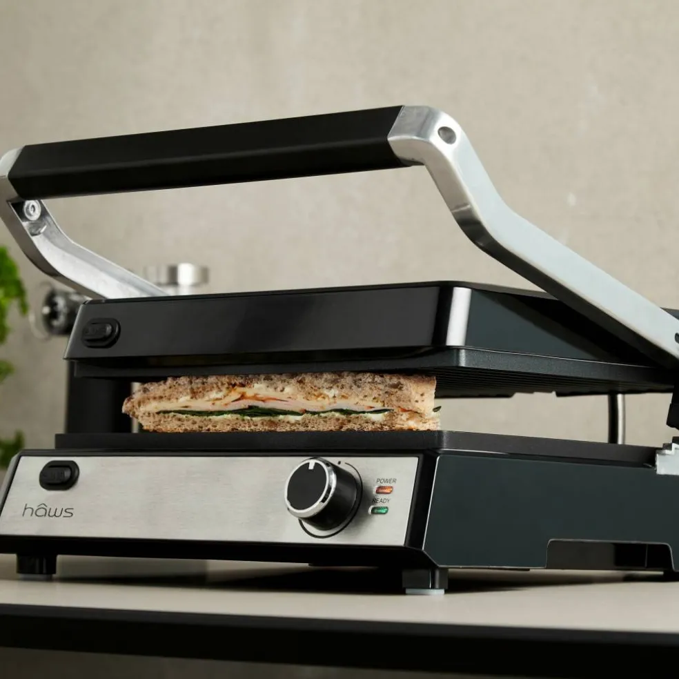 Møn Proff bord-/paninigrill, rostfri/svart