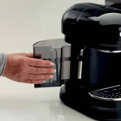 Moderna Espressomaskin med kaffekvarn, vit