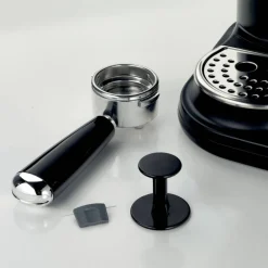 Moderna Espressomaskin med kaffekvarn, vit