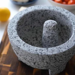 Molcajete mortel & mortelstöt, granit