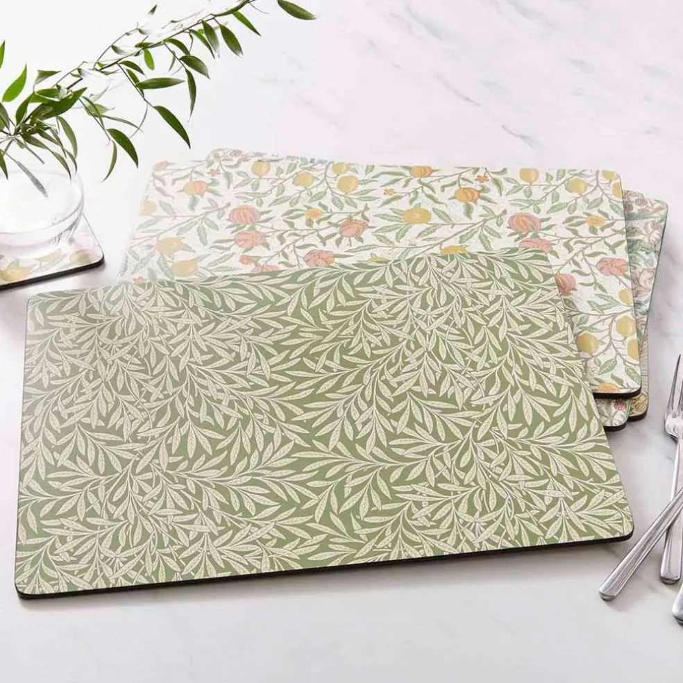 Morris & Co Seaweed bordsunderlägg 40x30 cm 4-pack, grön