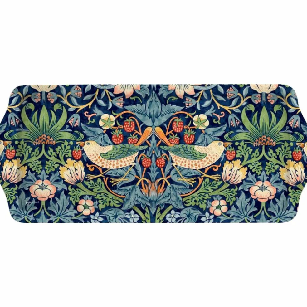 Morris & Co Strawberry Thief Blå Serveringsbricka