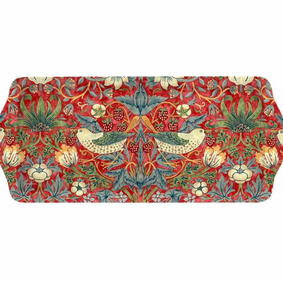 Morris & Co Strawberry Thief Blå Serveringsbricka
