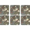 Morris & Co Strawberry Thief Brun Glasunderlägg 6-pack