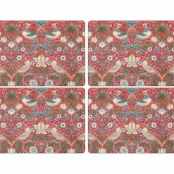 Morris & Co Strawberry Thief Brun Bordsunderlägg 4-pack