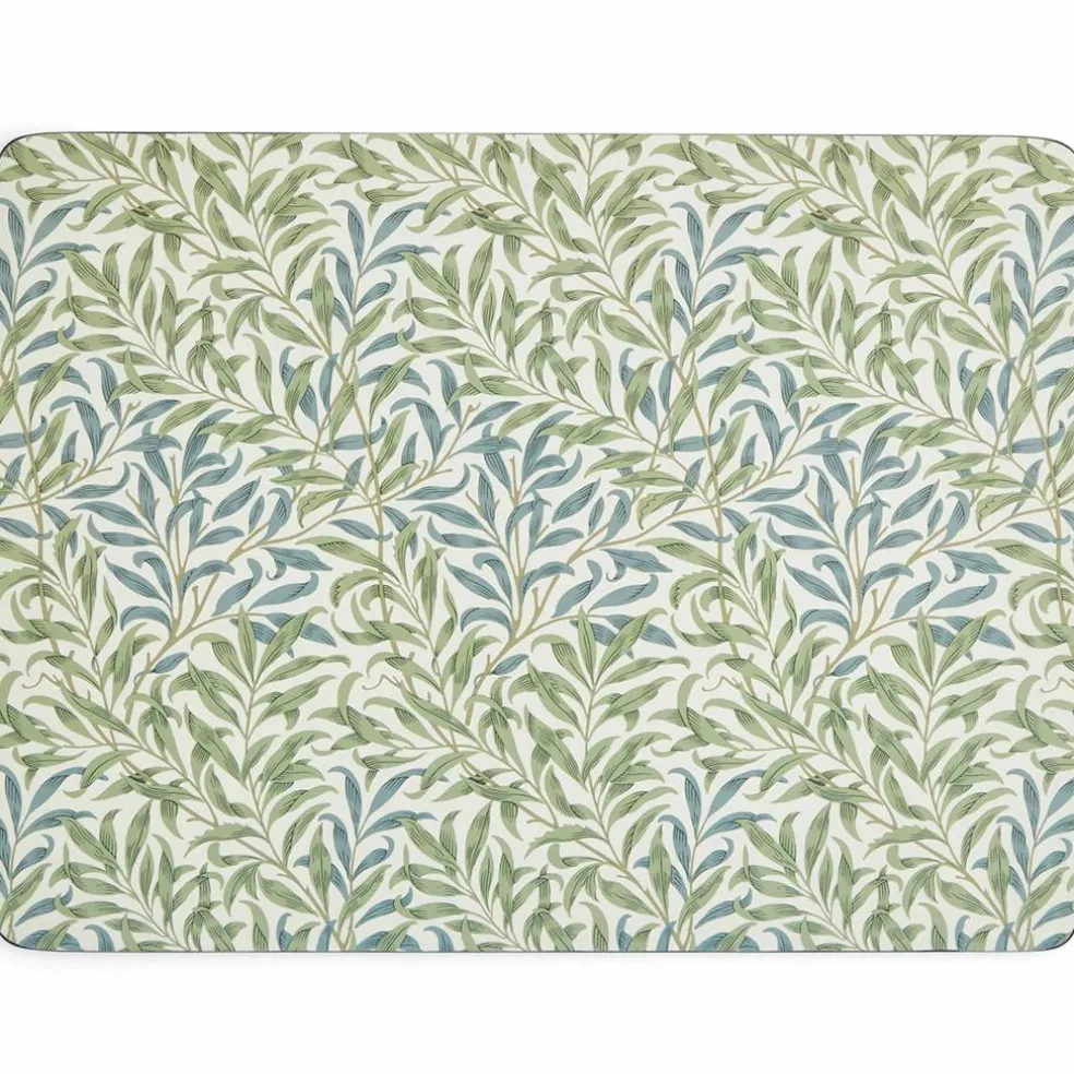 Morris & Co Willow Bough bordstablett 4-pack, blå/grön