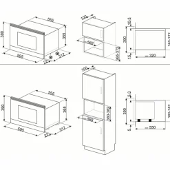MP122B3 Linea inbyggd mikro 60 cm, svart