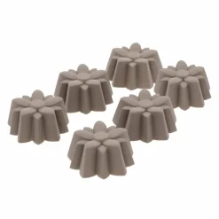 Muffinsform blomma 6 st, latte