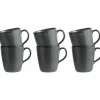 Mugg med öra 6 st. Metallic Brown