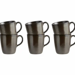 Mugg med öra 6 st. Metallic Brown