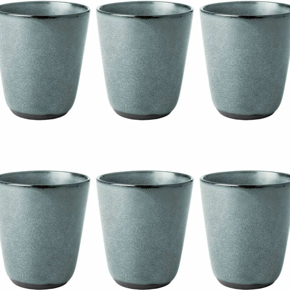 Mugg 6 st Metallic Brown