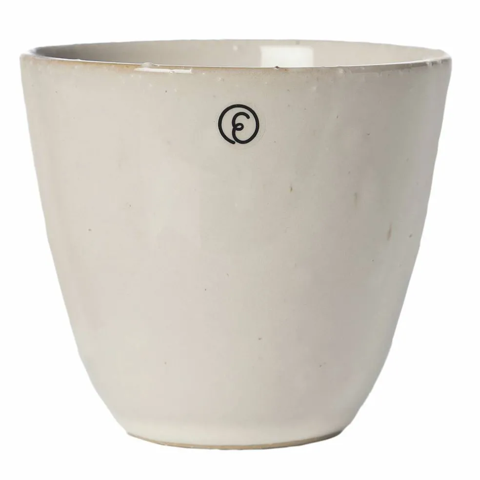 Mugg utan öra 8 cm, naturvit