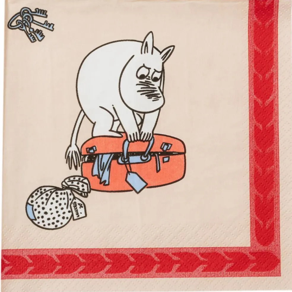 Mumin En dag på stranden pappersservett 33 cm