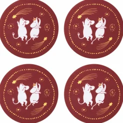 Mumin Festliga Stunder Glasunderlägg 9 cm 4-pack