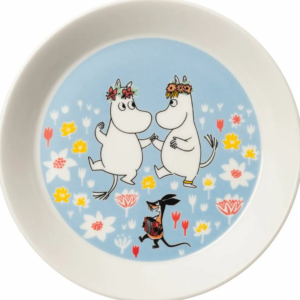 Mumin Sommardans assiett 19 cm, flerfärgad