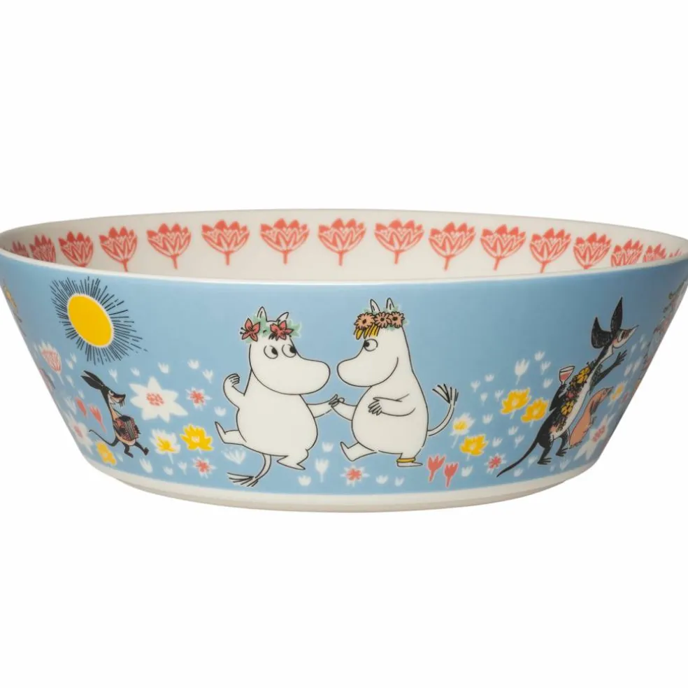 Mumin Sommardans serveringsskål 23 cm, flerfärgad