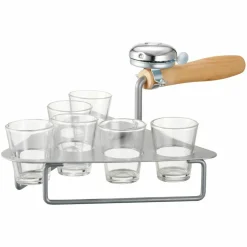 Mura murslev med ringklocka + 6 shotglas