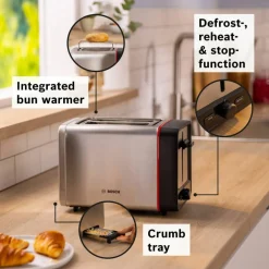 MyMoment brödrost, rostfritt stål