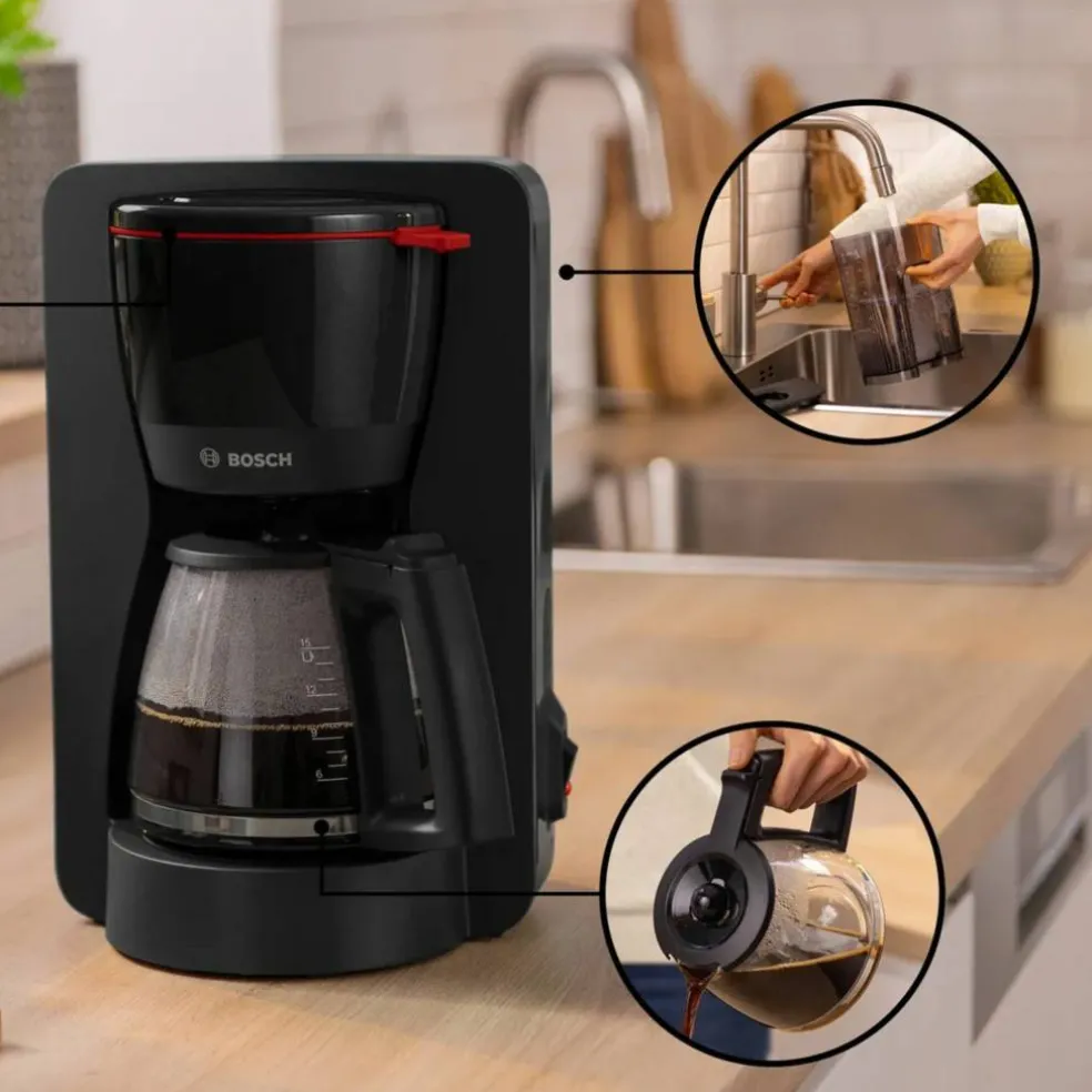 MyMoment kaffebryggare med glaskanna, svart