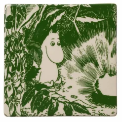 Mystikens skog glasunderlägg 2-pack, grön