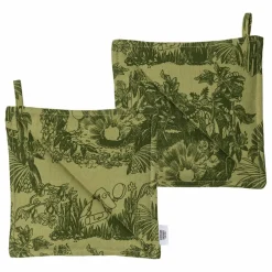 Mystikens skog grytlapp 22 × 22 cm, blå