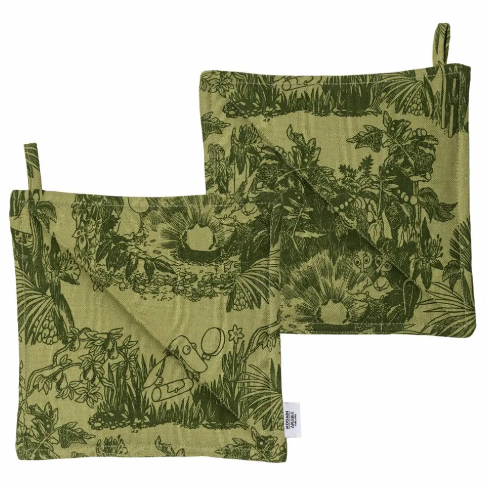 Mystikens skog grytlapp 22 × 22 cm, blå