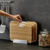 Nest Bamboo skärbrädeset, 3 delar med ställ