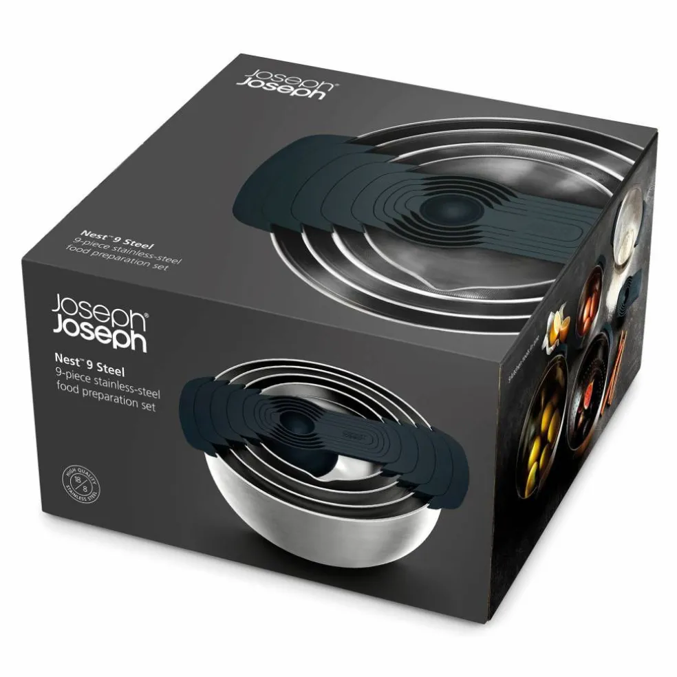 Nest™ skålset 9 delar, rostfritt stål