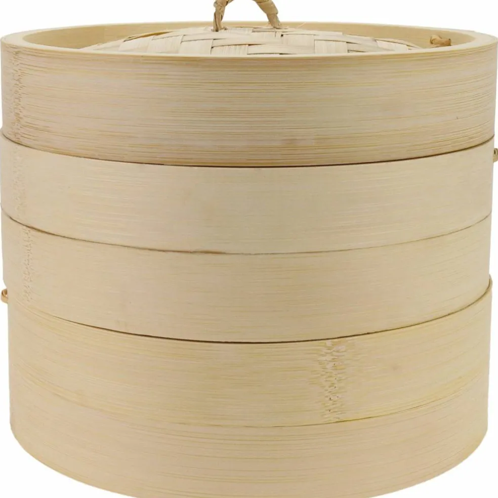 Ångkokare bambu 27 cm, 2 lager med lock