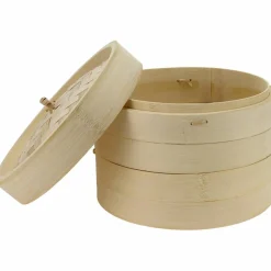 Ångkokare bambu 27 cm, 2 lager med lock