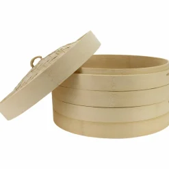 Ångkokare bambu 27 cm, 2 lager med lock