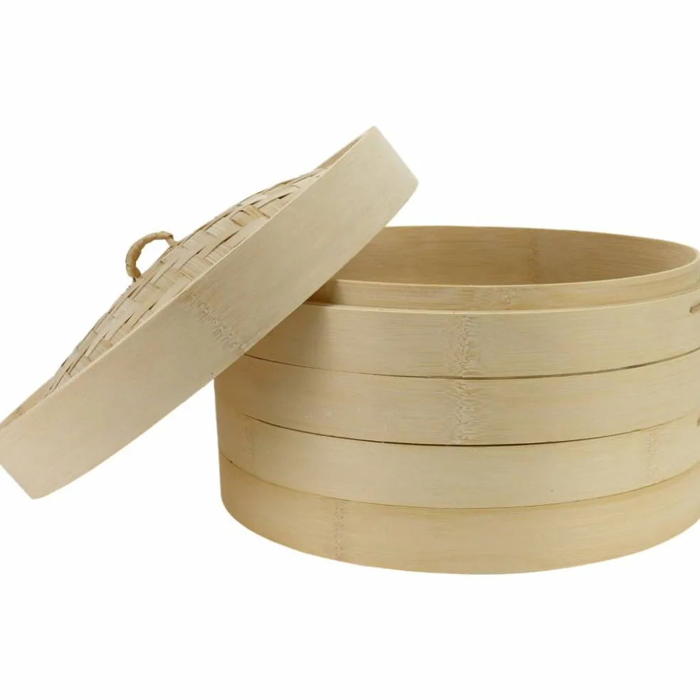 Ångkokare bambu 27 cm, 2 lager med lock