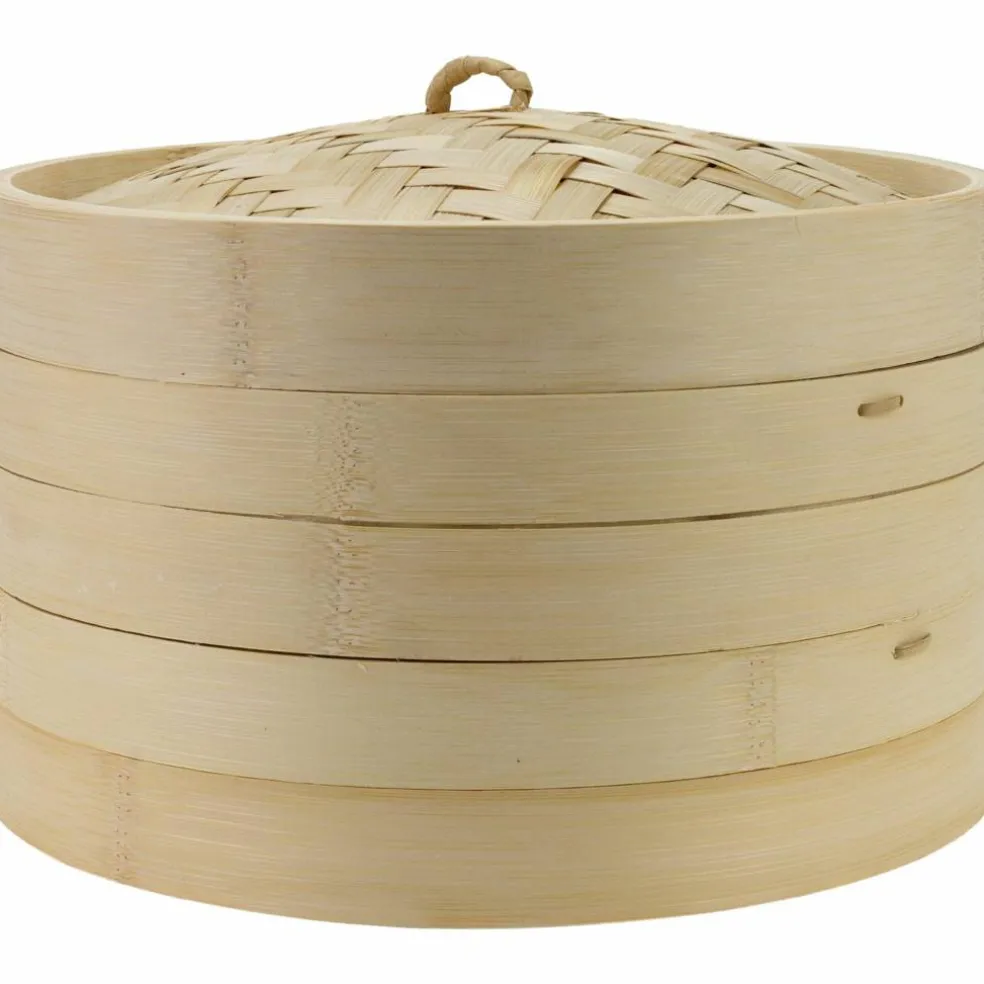 Ångkokare bambu 27 cm, 2 lager med lock