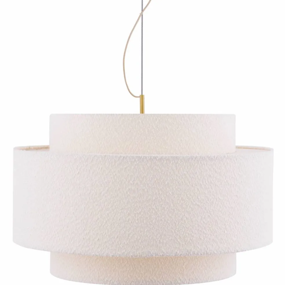 Noah Bouclé pendellampa 70 cm, vit