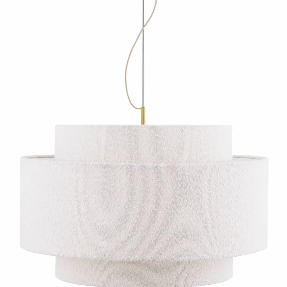 Noah Bouclé pendellampa 70 cm, vit