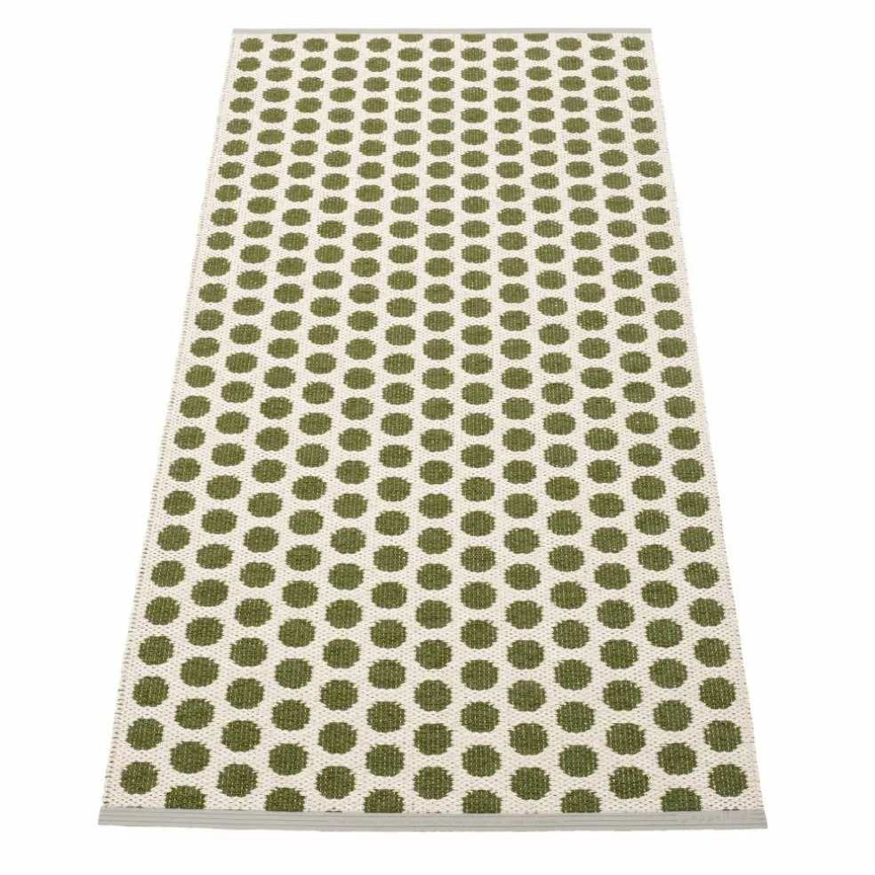 Noa matta 70 cm x 150 cm, dark olive/vanilla