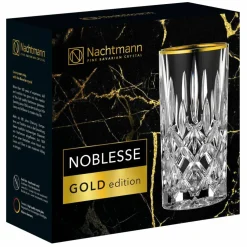 Noblesse longdrinkglas 2-pack, 37,5 cl, gold