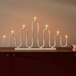 Noel 7 adventsljusstake, vit