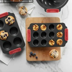 Nonstick minimuffins 6 st, grå