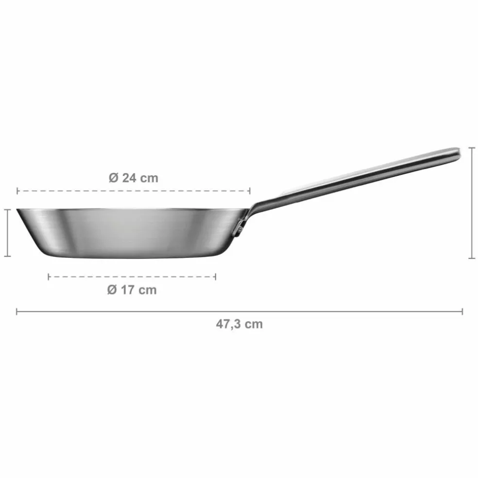 Norden obelagd stekpanna 28 cm, rostfritt stål