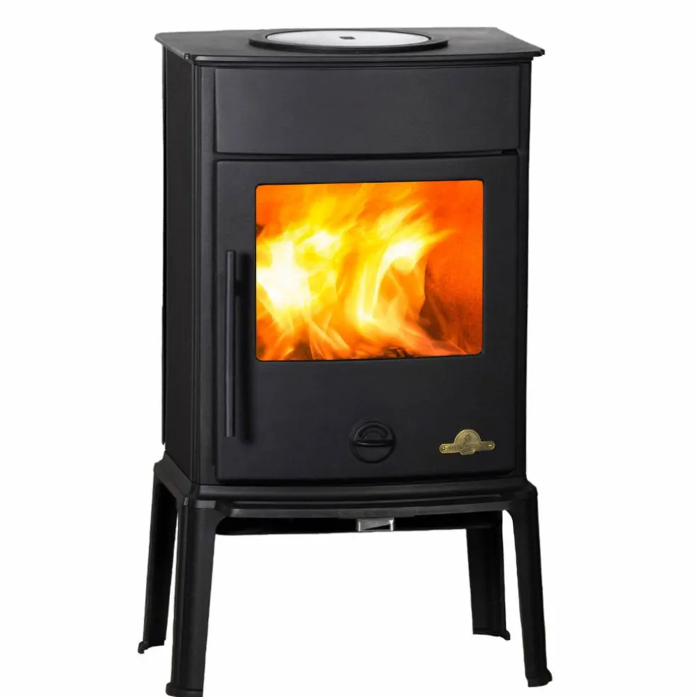 Oden 6300 kamin med kokplatta, svart