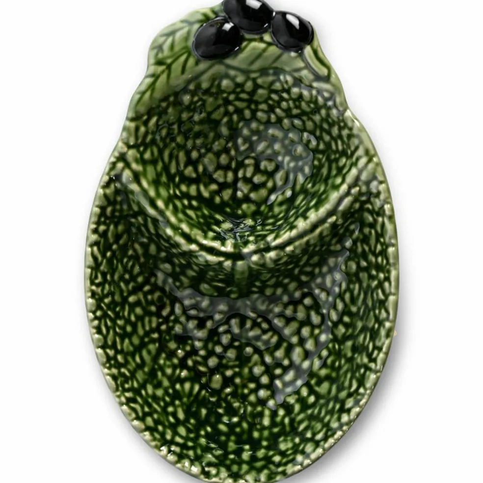 Olive skål, green