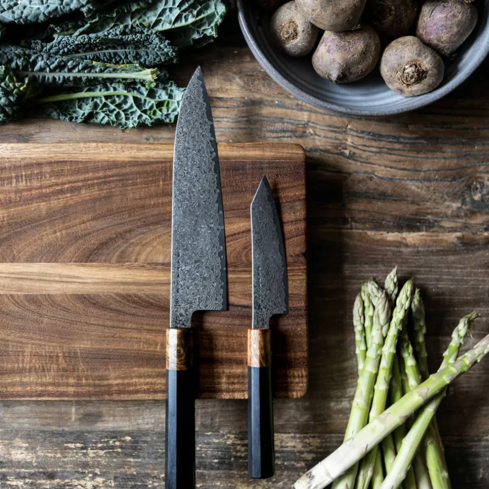 OMO bunka petty skalkniv 12 cm + kockkniv 21 cm