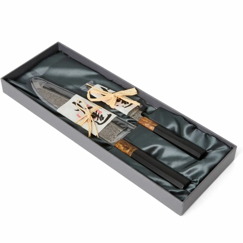 OMO bunka petty skalkniv 12 cm + kockkniv 21 cm