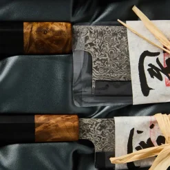 OMO bunka petty skalkniv 9 cm + santokukniv 17 cm