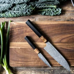 OMO bunka petty skalkniv 9 cm + santokukniv 17 cm