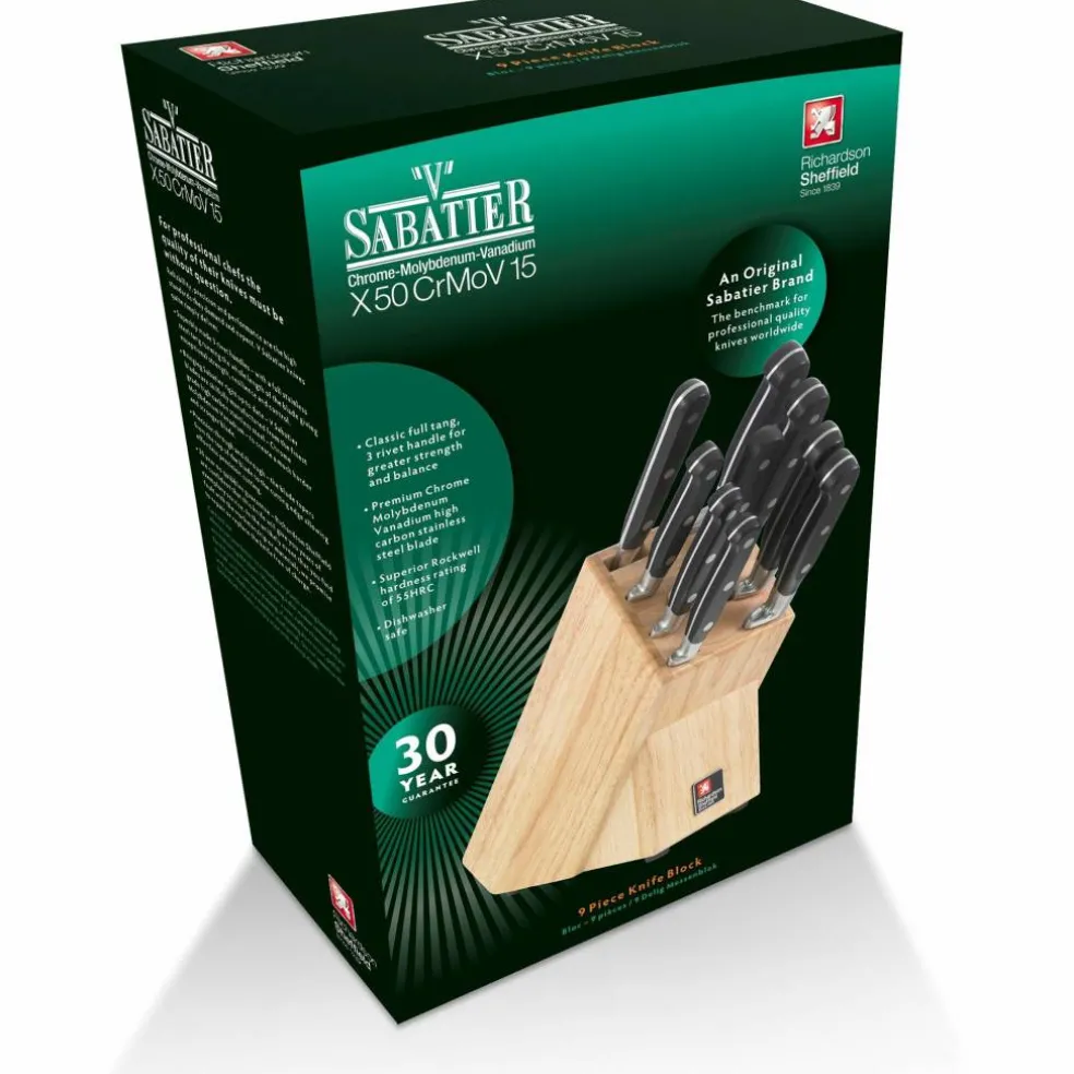 Origin knivset med knivblock, 9 delar